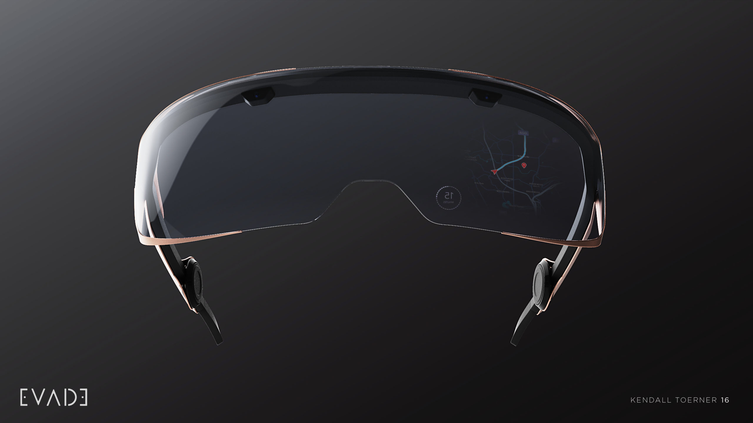 Evade wearable product family shown as a complete industrial-design system
