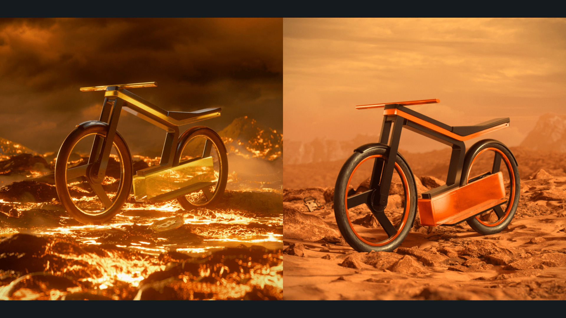 Two complete views of the radical Micromobility prototype concept