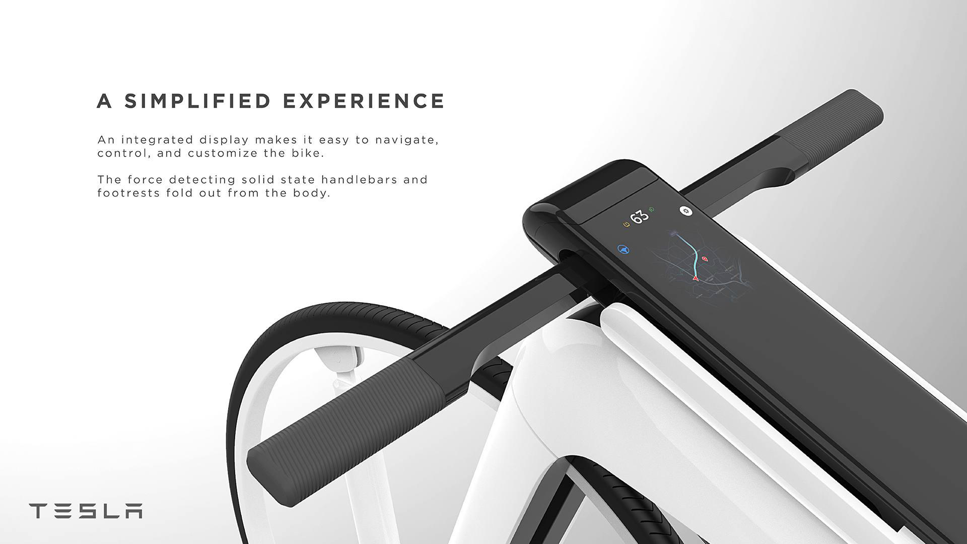 Tesla Model B handlebar and rider-interface concept